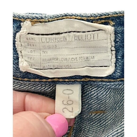 Current/Elliott The Boyfriend Light Wash Shorts Silver Stud Wash Women's Sz 26 - Picture 3 of 7